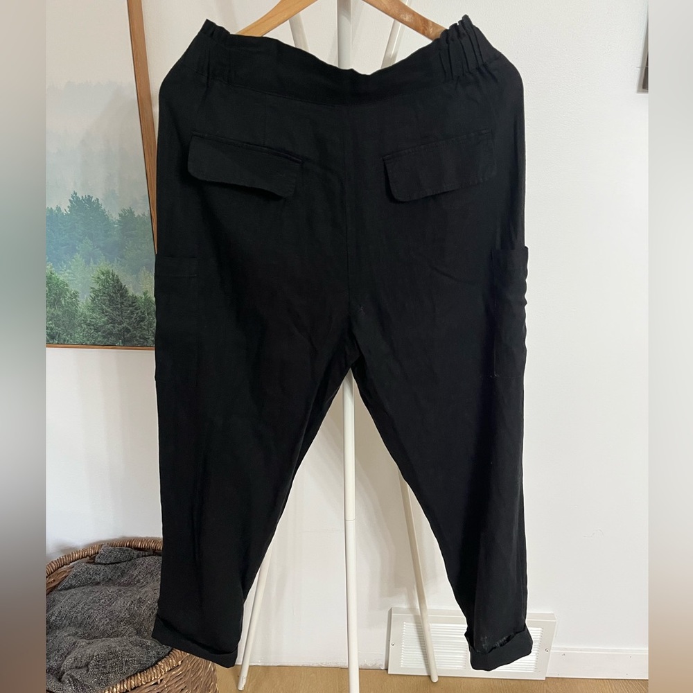 Zara Linen Cargo Pants - Picture 2 of 4